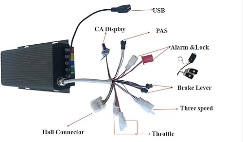 Miniatura 4 de Kit de conversión de bicicleta eléctrica QS de 3000 W controlador programable de onda sinusoidal Savoton de 72 V 80 A motor sin escobillas de 3000 W