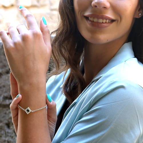 Smallest Nano Bible on Christian Bracelet - Cubic Zirconia Religious Paved Charm - Entire KJV New Testament Holy Scriptures on 0.2" Microchip, Elegant Jewelry for Women, 6.7+2" Extension2