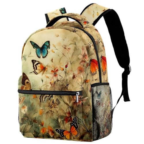 Mochila escolar impermeable unisex con bolsa para laptop de leopardo de 29.4x20x40cm