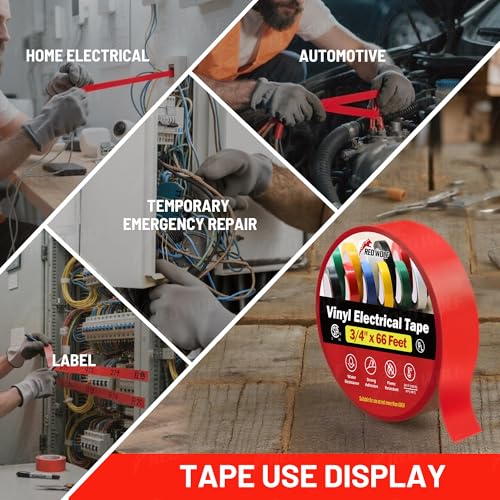 Cinta eléctrica roja RED WOLF con certificación UL CSA para aislamiento industrial de PVC 6