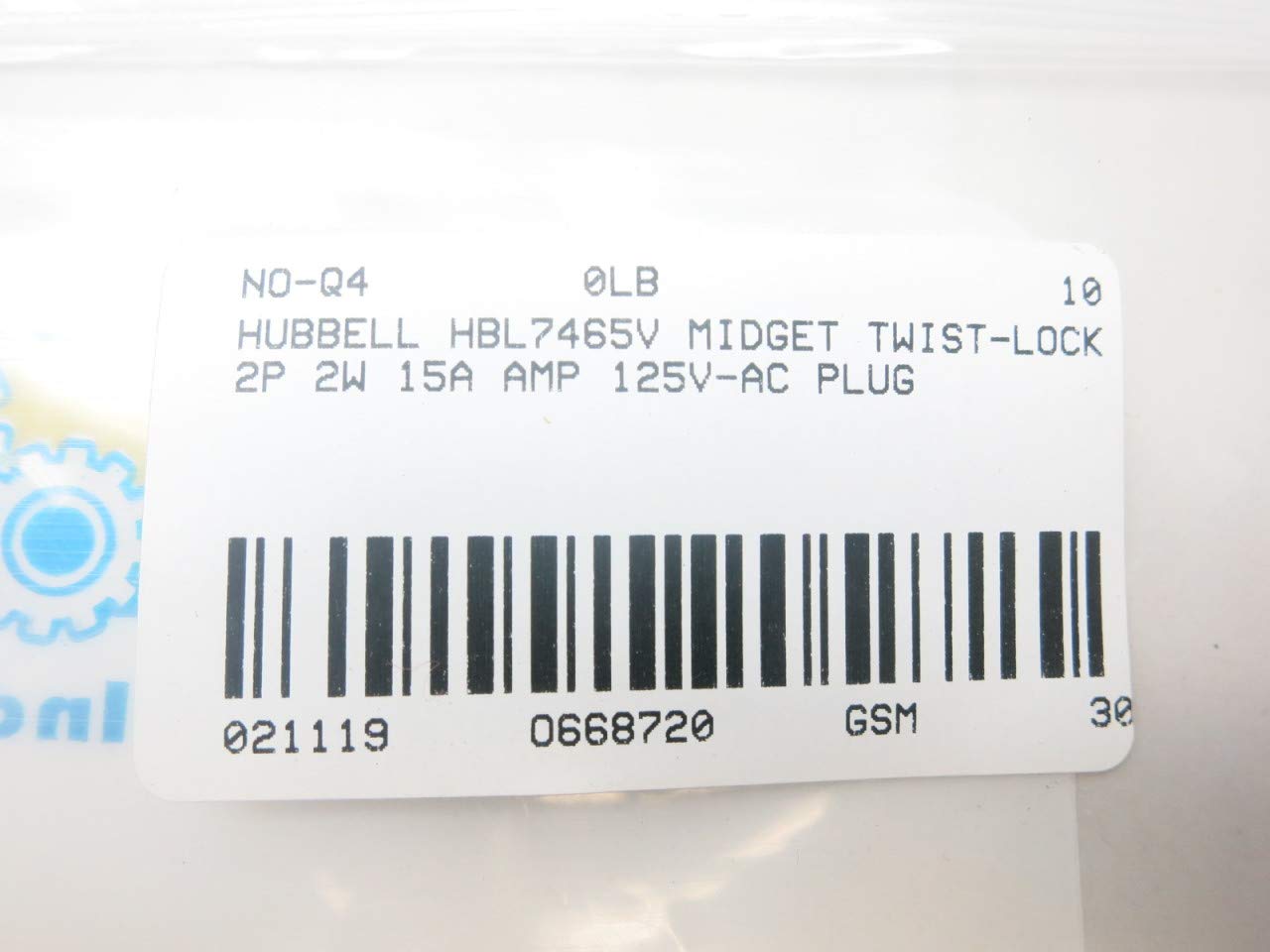 HUBBELL HBL7465V PLUG