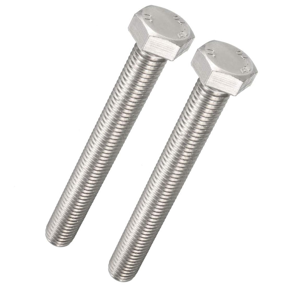 TA-VIGOR M12 x 100mm Hex Bolts 2 Pack, 304 Stainless Steel Hex Head Bolts, Heavy Duty M12 for Automotive Machinery, Metalwork