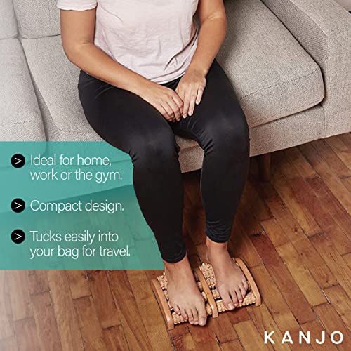 Kanjo Fsa Hsa Eligible Acupressure Foot Pain Relief Multi-Roller - Wooden Dual Foot Roller - Relieves Plantar Fasciitis, Heel & Arch Pain - Promotes Stress Relief & Muscle Relaxation #TOP2