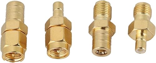 Miniatura 6 de Conector coaxial SMB a SMA de 4 piezas incluye 1 SMB hembra a SMA macho 1SMB hembra a SMA hembra 1SMA macho a SMB macho 1SMA hembra a SMB macho para