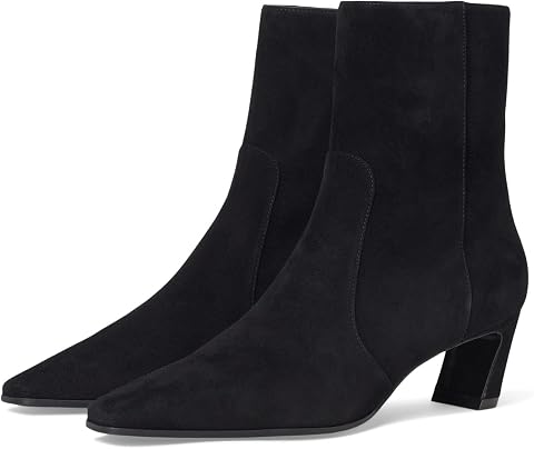 Женские ботинки Stuart Weitzman Stassi Zip Bootie 50, цвет: Чёрный