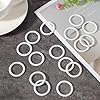 20 Pack Plastic Rings for Crafts, Plastic O Rings 1 Inch White Craft Ring, Crochet Hook Circle Ring for Handbag, Curtain, Craft Projects #2
