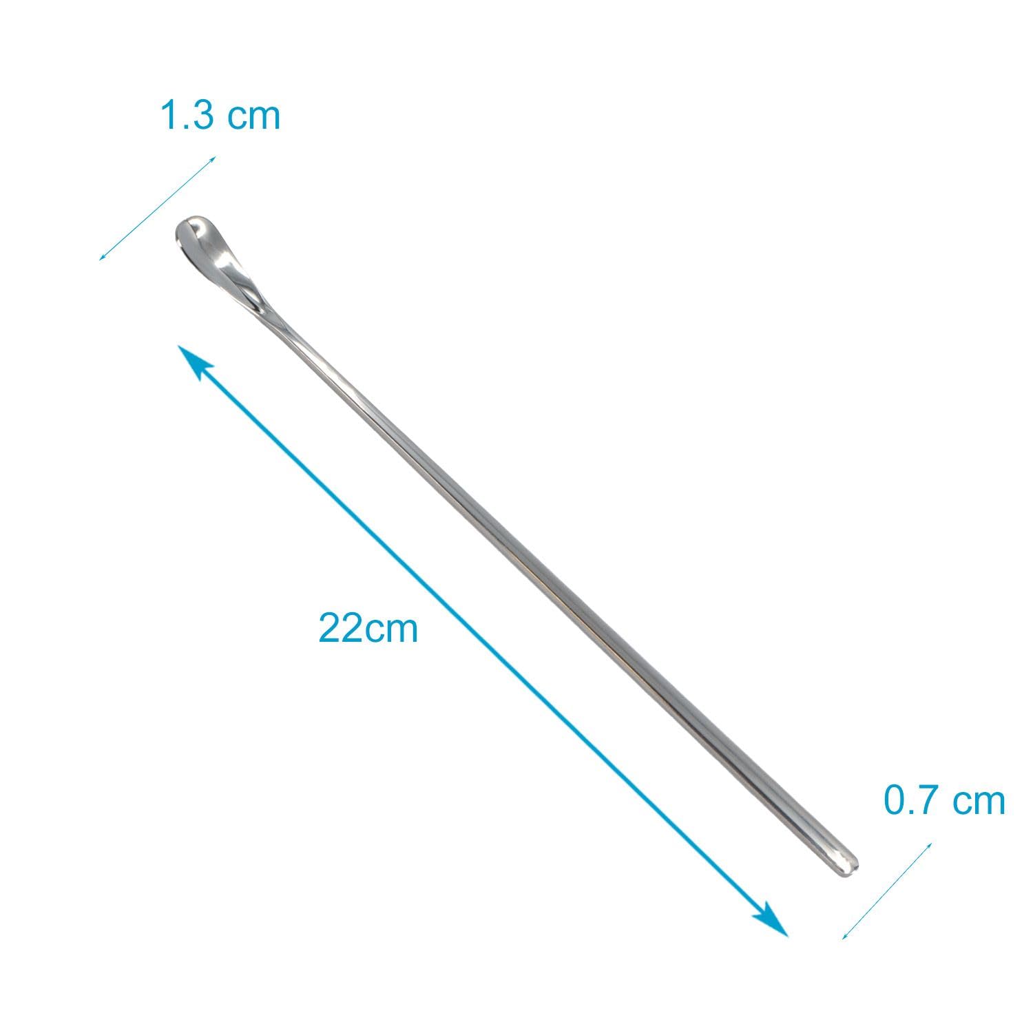 Intirilife Ensemble de 6 cuillères à latte macchiato en acier inoxydable Argenté - Longueur de 22 cm - Cuillères à glace avec manche long, cuillères à dessert, pour café, milkshakes, cocktails