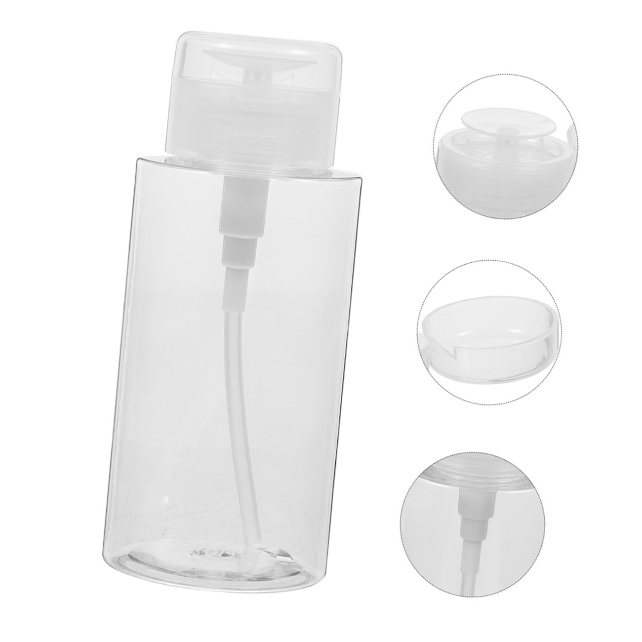 Dispensadores de Botellas Bomba 2 Piezas 200ml Transparentes para Quitaesmalte y Líquidos de Belleza Uso Personal Cuidado Diario