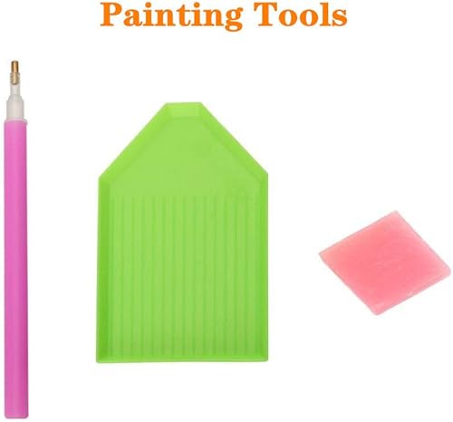 Miniatura 5 de Kit de pintura de diamante para adultos y niños, Vanknono DIY 5D cuadrado taladro bordado punto de cruz arte pintura para decoración de la pared del