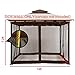 MASTERCANOPY Patio Gazebo Mosquito Netting Screen Walls (10x12, Brown)