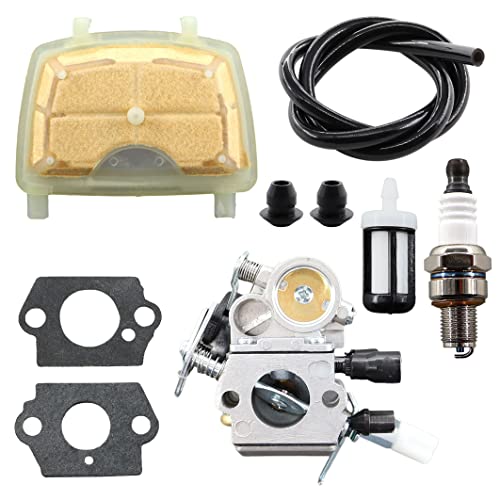 MCHNIC Carburador con filtro de gasolina filtro de aire para motosierra Stihl MS171 MS181 MS201 MS211 MS 181 171 211 motosierra sustituye a 1139 120 0612 Zama carburador C1Q-S123B C1Q-268C C1Q-S269