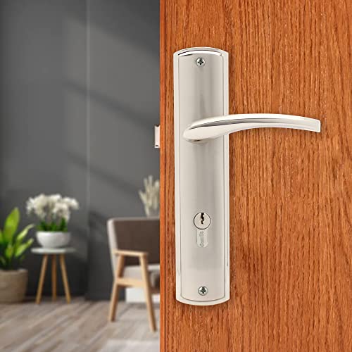 Image of Dorset Onix Mortise Door Lock for Main Door (10 inch) | Door Lock Handleset with 60 MM Key & KOB Cylinder | Durable Lockbody, Suitable for Door Thickness 32-38 mm | SC Finish