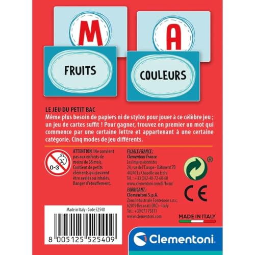 Le jeu du petit bac Clementoni Jeux - vue 3