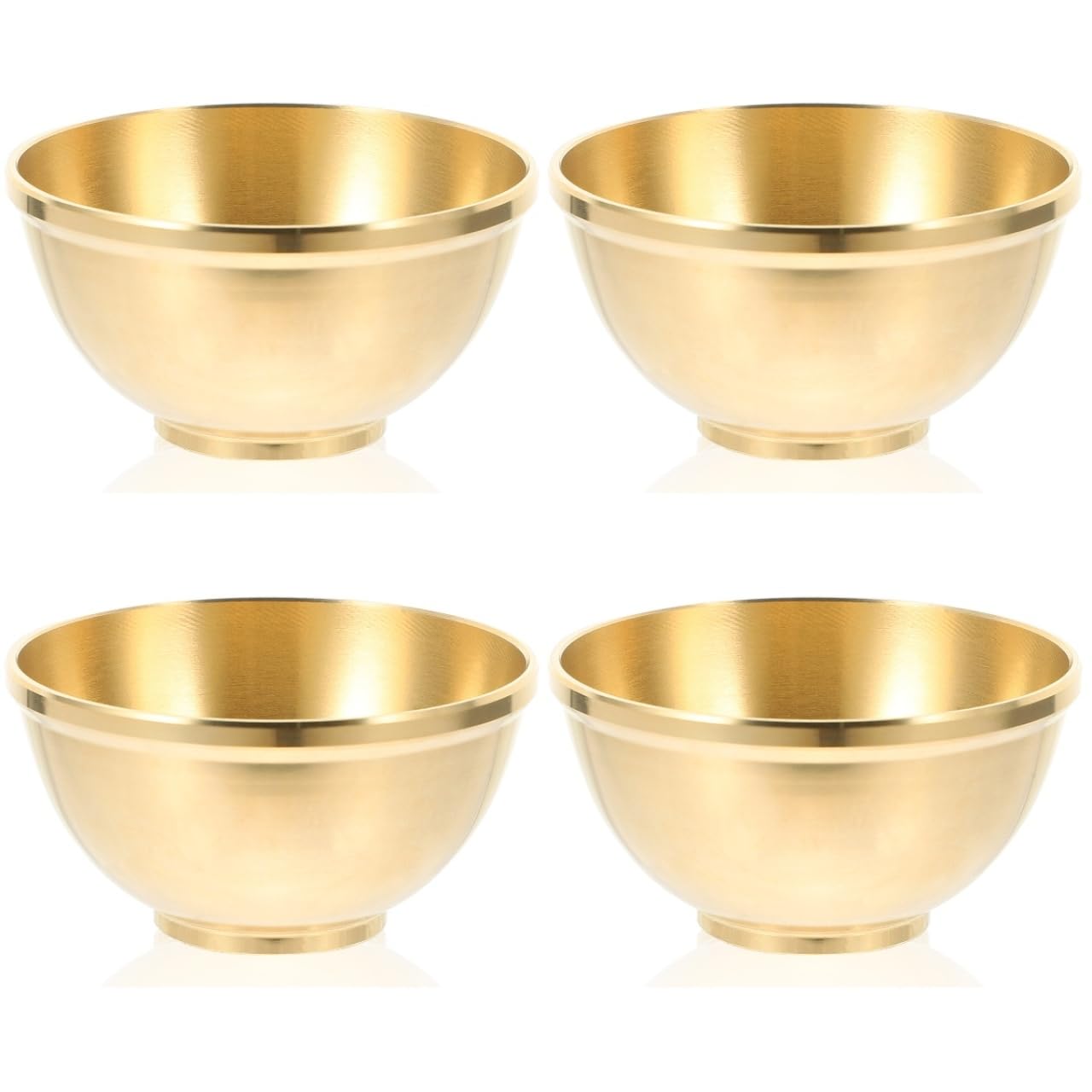 Cabilock Schale Bronze Deko 4 Stück Buddha-opferschale Aus Reinem Kupfer Meditationsschalen Anbetungsschale Altarschalen Kupferschale Des Tempels Topf Schmieren Wischschale Schmuck Tablett Empfindlich