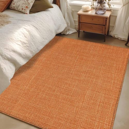 Tapete decorativo microfiber 3x5 pies naranja miniatura 5