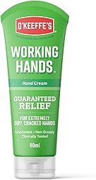 O'Keeffe's Working Hands, 80ml Tube - Hand Cream for Extremely Dry, Cracked Hands | Instantly Boosts Moisture Levels, Creates a Protective Layer & Prevents Moisture Loss