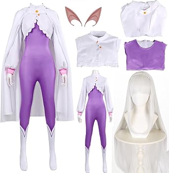 Emilla Costume Emilia ReZero Outfit Dress Uniform Women Halloween