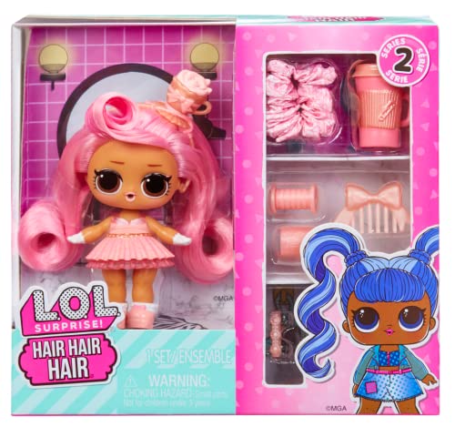 L.O.L. Surprise! Hair Dolls Serie 2 — Packung 10 Überraschungen aus, darunter eine Sammlerpuppe mit echtem Haar, Mode und Accessoires — geeignet für Kinder ab 4 Jahren (zufällige Farbe/Modell)