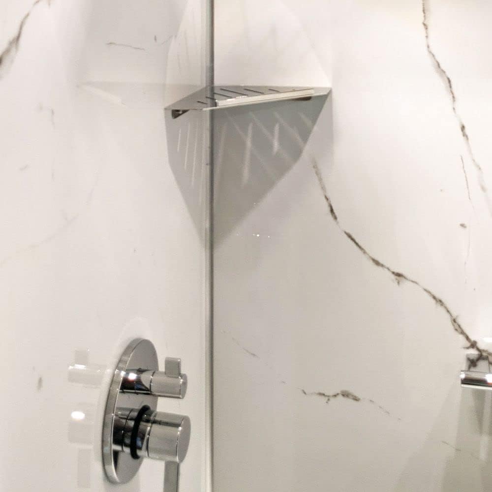Transolid K-SSC-BS Shower Shelf Kit - Corner Shelf 2 Pack, Brushed Stainless