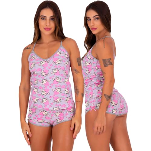 Baby Doll Paris Kit 8 Algodão Liso