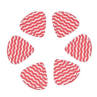 Lot de 12 médiators de guitare avec vagues rouges et blanches pour guitare électrique, basse acoustique, cadeau pour les amateurs de guitare acoustique avec boîte - Les Beatles, Paul McCartney, John Lennon, RIngo Starr, George Harrison Lot de 12 médiators de guitare avec vagues rouges et blanches pour guitare électrique, basse acoustique, cadeau pour les amateurs de guitare acoustique avec boîte – Image 2