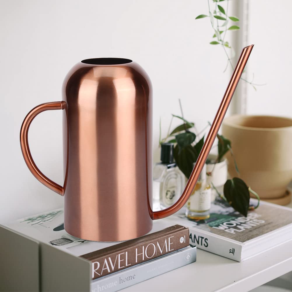 Stainless Steel Watering Can 1.5L with Long Spout, Retro Metal Plant Watering Can for Indoor Outdoor Plants Garden - Image 4