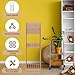 Cinnvoice 38 Inch Vertical Hockey Stick Rack Wooden Hold 7 Hockey Sticks Holder Stand Organizer for Players Display Home Storage(Walnut)