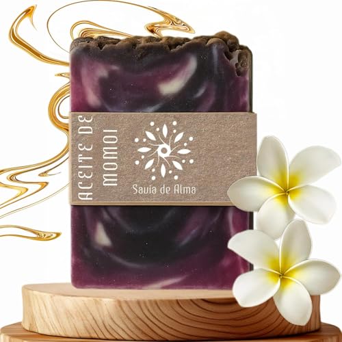 Jabón de Monoï Artesanal y Vegano – Jabón en Barra Natural, Facial, de Manos y Cuerpo | Hidratante, Nutritivo y Biodegradable | Hecho en España | 100 g (1, Monoï)