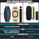 Sportneer Balance Board - 7 Modes Wobble Board with Adjustable Stoppers - Exercise Balancing Stability Trainer for Improve Balance, Surf Trainer & Physical Therapy - Roller and 2.8'' Ball Included - Image 3