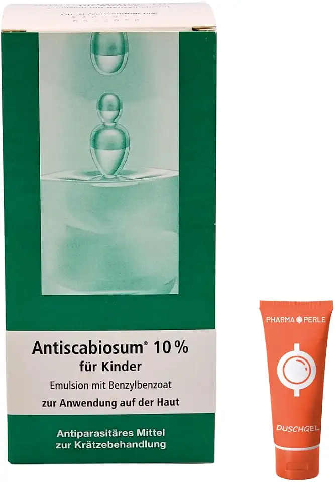 Antiscabiosum 10% für Kinder – Krätzebehandlung, Linderung von Juckreiz I Sparset mit give away von Pharma Perle (1 x 100 ml)