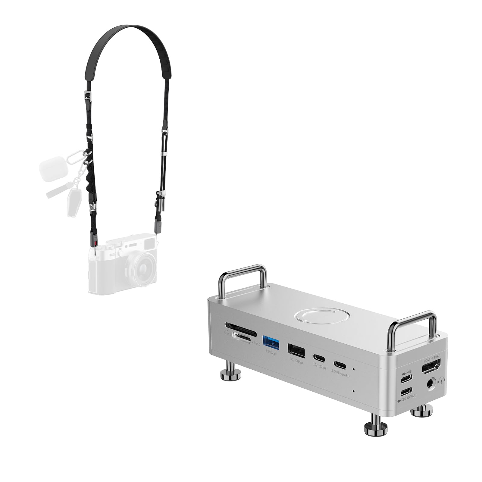 ULANZI YF01 Camera Strap with USB C Cable & QT03 Docking Station