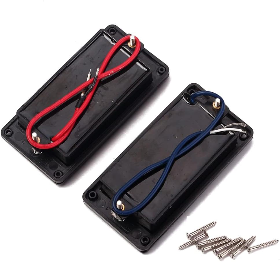Guitar Humbucker Pickups Set, Double Coil Neck and Bridge Pickup Replacement Parts for LP Electric Guitar, Black
