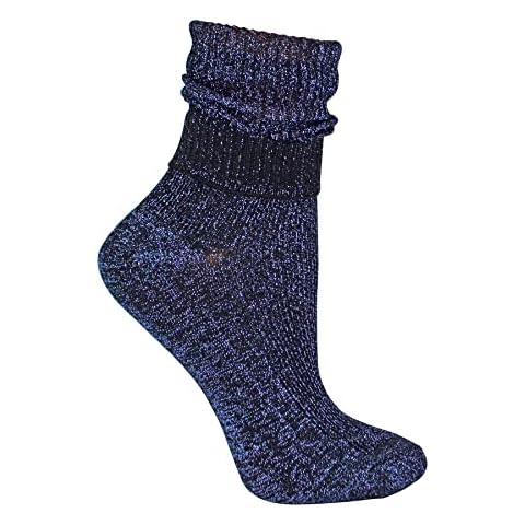 Miss Sparrow - Ladies Funky Glitter Socks | Soft Comfy Stylish Socks for Women (as8, alpha, one_size, regular, regular, Blue, One Size) Cover