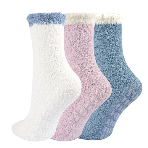 Image of Marchare Fuzzy Socks for Women Cozy Warm socks Fluffy Slipper Socks Soft For Sleeping 5-11