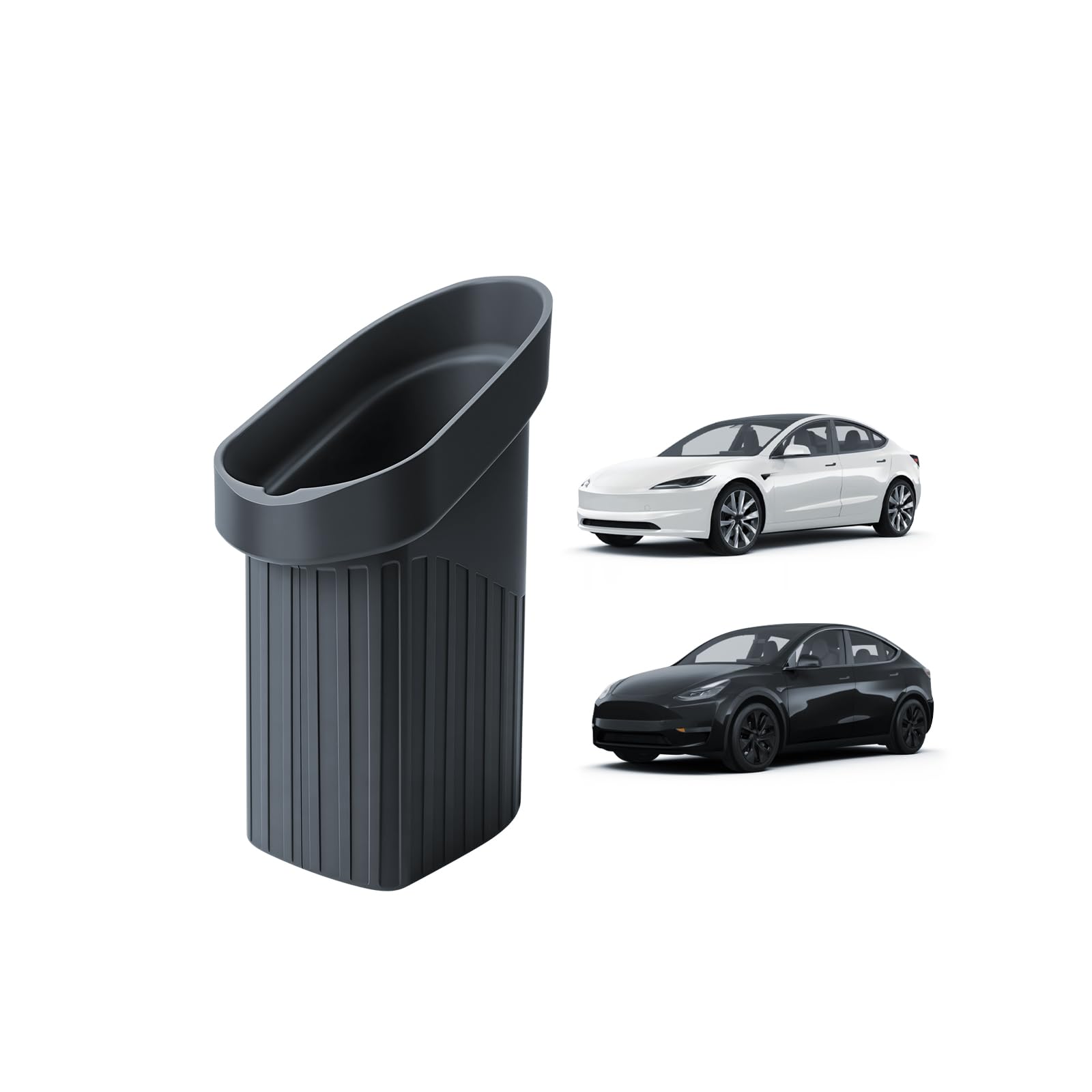 SKTU 1 cubo de basura para Tesla Model Y Juniper, caja de almacenamiento de silicona para Tesla 3 Highland 2020-2025, cesta para almacenamiento de ranuras de puerta, contenedor de residuos para Tesla