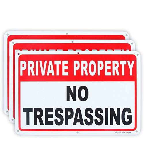 3 Pack Private Property No Trespassing Sign 10