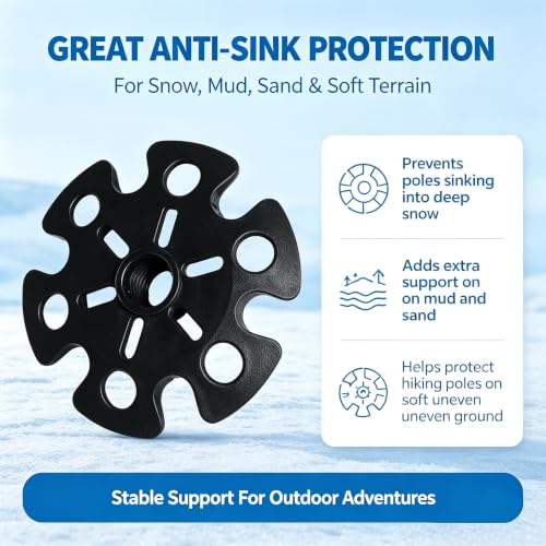 Bastón de senderismo cesta de copo de nieve extraíble y rosetas de barro de repuesto pack 8 5