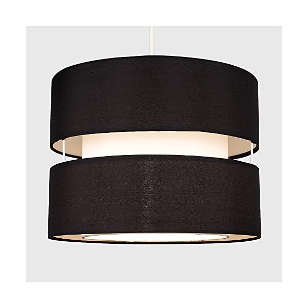 Modern 2 Tier Cylinder Ceiling Pendant Light Shade - Image 6