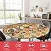 Covers For The Home Deluxe Elastic Edged Flannel Backed Vinyl Fitted Table Cover - All-Over Leaves Pattern - Large Round Oblong Oval - Fits Tables up to 45