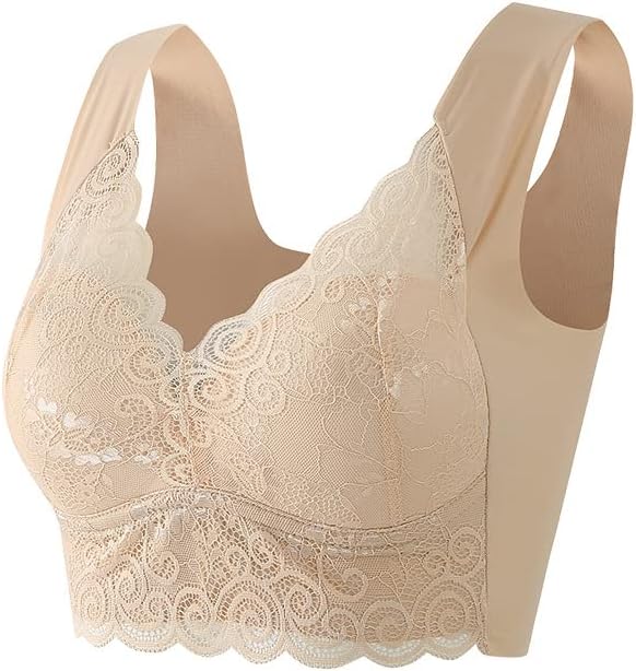 Lot De 3 Soutiens-Gorge Femme - Dentelle Confortable - Couverture Complète - Sans Armatures - Taille Unique