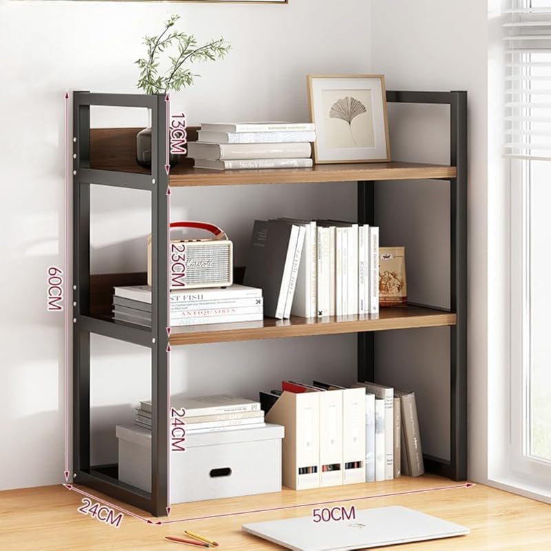 KryZaroホワイト多機能卓上収納ラック 80&times;24&times;60cm 組み立て簡単 省スペースデスク上置棚 学校・オフィス用 文房具・小