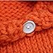 Ewanda store Fashion Baby Kids Super Cute Winter Warm Soft Knitted Coif Hood Scarf Beanie Fox Animal Hat Orange