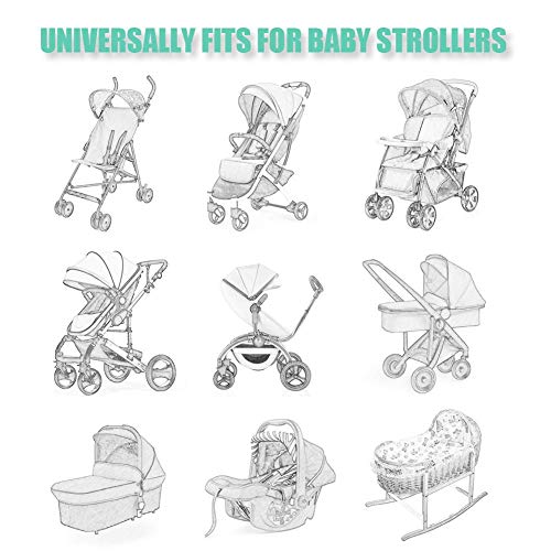 Image of Classic Mosquito Net for Baby Stroller, Bassinets,Carriers, Pram,Carseats,Cradles for Baby Polyester - White