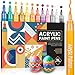 Acrylic Paint Pens for Rocks Painting, Ceramic, Glass, Wood, Fabric, Canvas, Mugs, DIY Craft Making Supplies, Scrapbooking Craft, Card Making. Acrylic Paint Marker Pens Set of 12 Colors