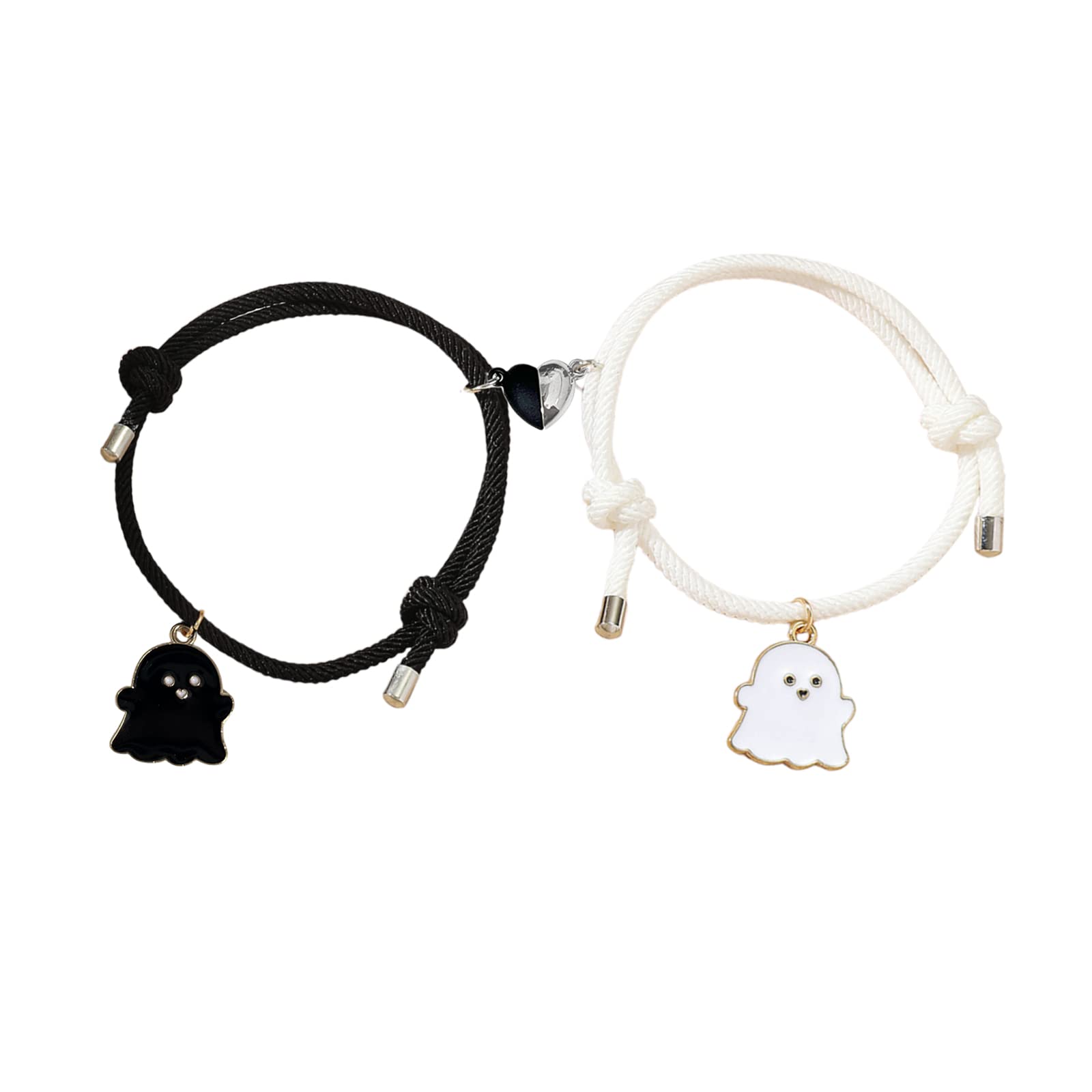 FORUBUS 2 Pcs Black White Ghost Pendant Necklace, Lovely Ghost Enamel Charm Necklace for Women Girls Friendship BFF Couple Memorial Jewelry Valentines Day Halloween Costume Deco, Brass, metal (B0BYVX3B7Q) Amazon Price History, Amazon Price Tracker