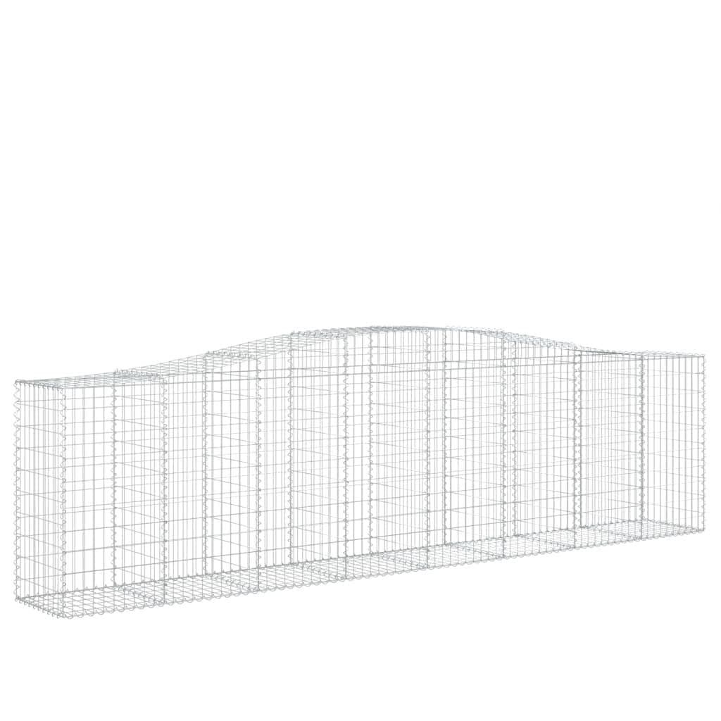 Gavión pared Set 25 unidades galvanizadas 400 x 50 x 120 cm gaviones cesta | Cestas de alambre de hierro galvanizado para un diseño elegante de patio, jardín delantero y patio trasero.