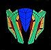 Rave Glow LED Music Mask,Light Up Mask,Sound Reactive Mask to The Music at Festivals & Parties (Bat）