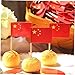 MAGICLULU National Flag Toothpick for Cupcakes 400 Pcs Decorative Food Picks Party Decorations Reusable for All Occasions
