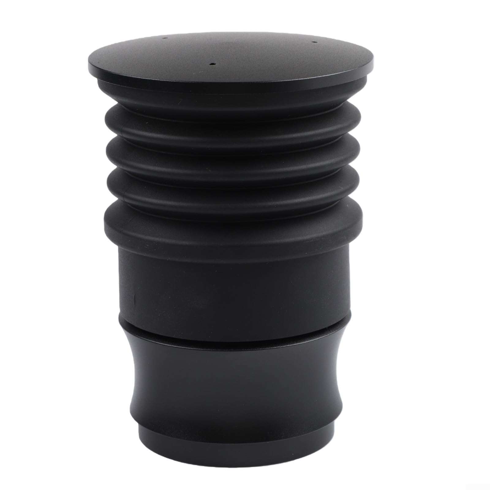 Soplador de café de aluminio para molidos residuales Mazzer Jolly | Elimina los terrenos residuales, diseño de prensa manual, se adapta a Mazzer para mini, silicona, elegante acabado negro