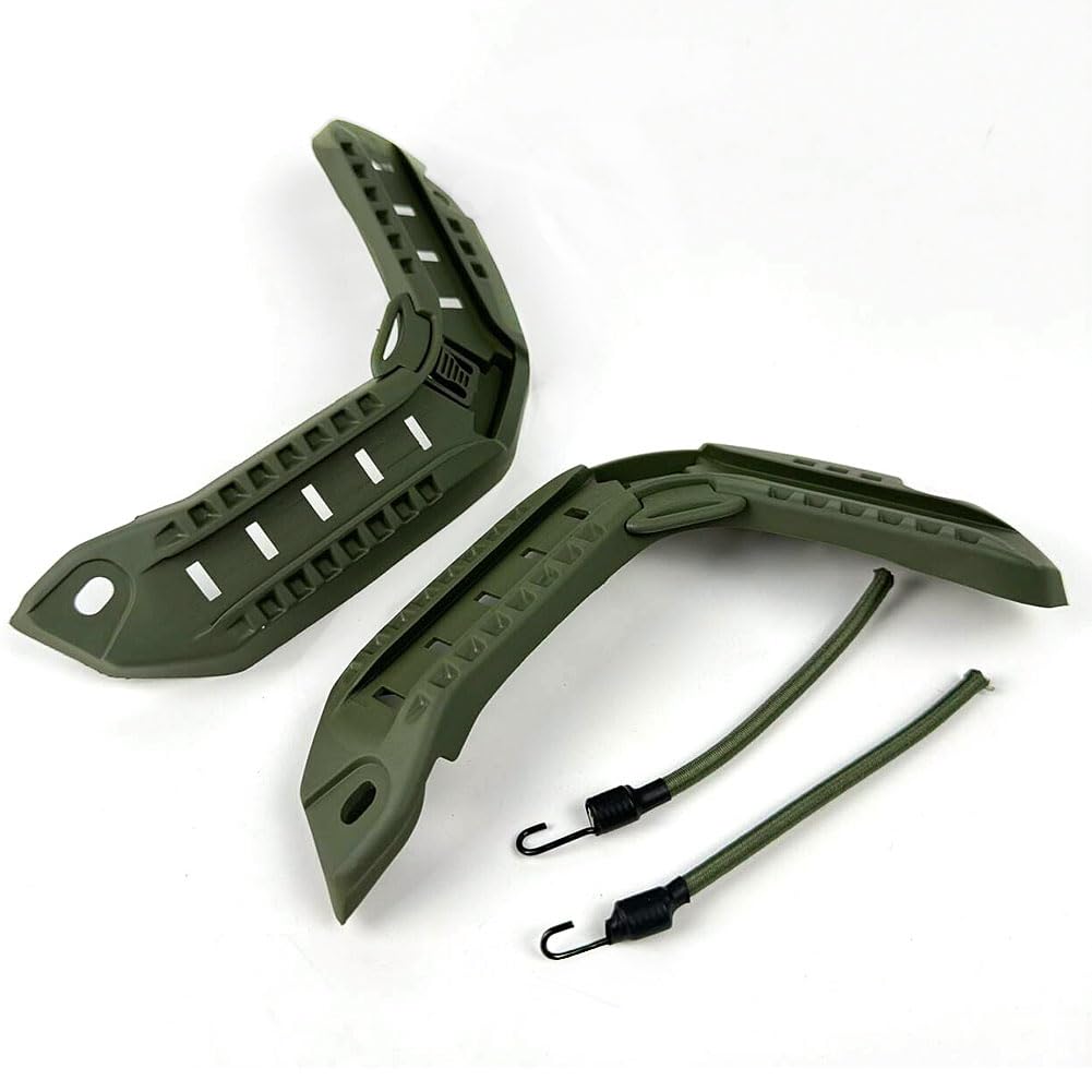 H World Shopping Airsoft Tactical Maritime Helmet Side Rail Set Guide Accessories for Flashlight OD